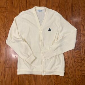 IZOD Cream Cardigan Sweater